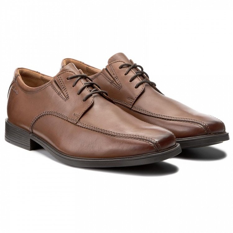 Clarks Tilden Walk 26130095 Dark Tan Leather