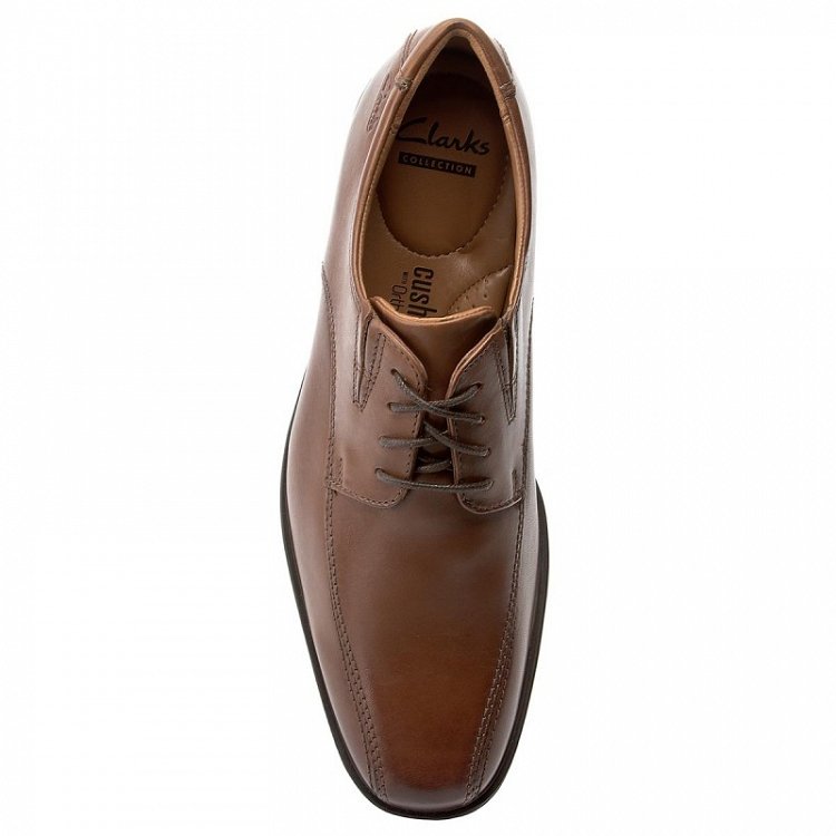 Clarks Tilden Walk 26130095 Dark Tan Leather