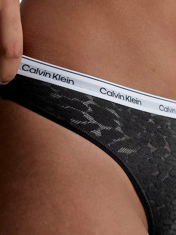 Calvin Klein High Leg Thong QD5051E UB1 Black