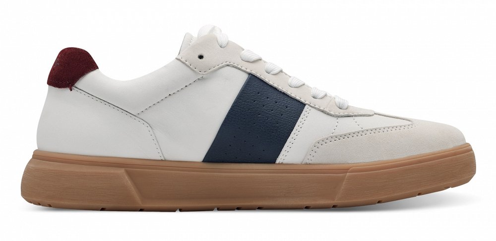 Tamaris Ανδρικό Δερμάτινο Sneaker 1-13608-44 186 White/Navy