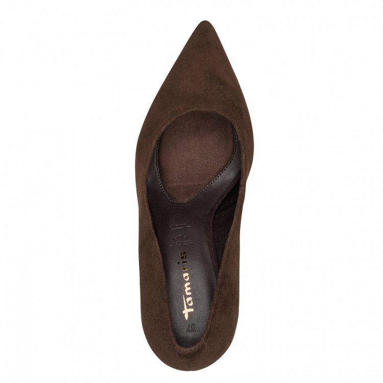Tamaris Δερμάτινη Γόβα Suede 1-22448-47 347 Mocca Suede