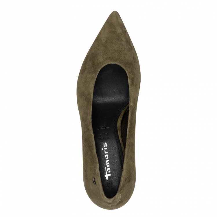 Tamaris Δερμάτινη Γόβα Suede 1-22456-47 722 Olive