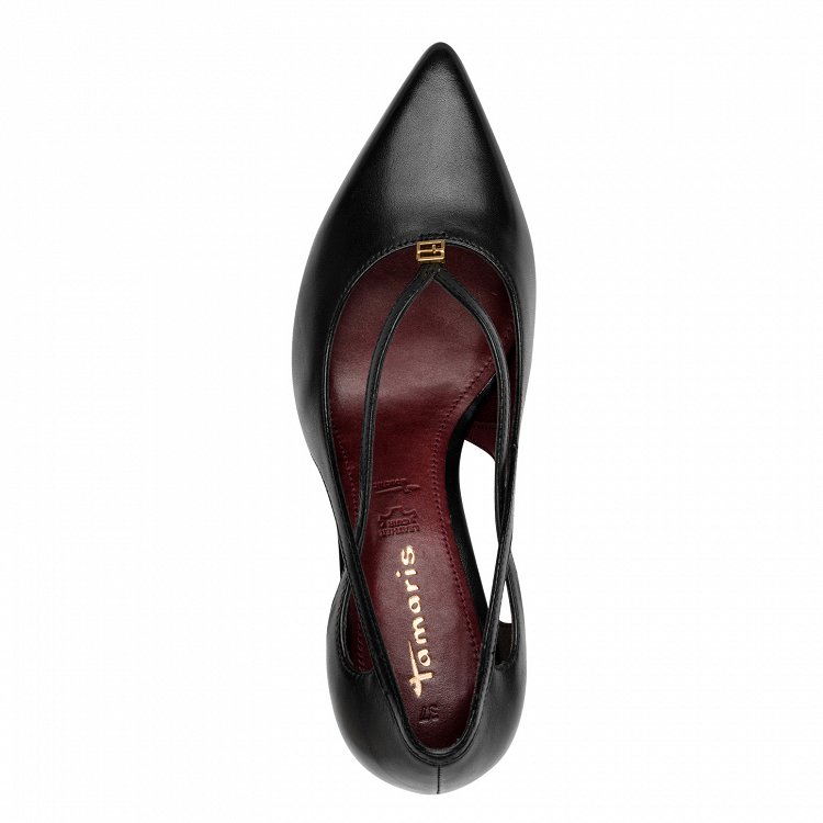 Tamaris Δερμάτινη Γόβα 1-22459-47 003 Black Leather