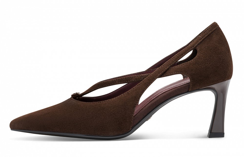 Tamaris Δερμάτινη Γόβα Suede 1-22459-47 304 Mocca