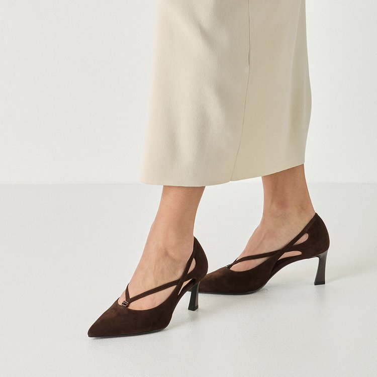 Tamaris Δερμάτινη Γόβα Suede 1-22459-47 304 Mocca