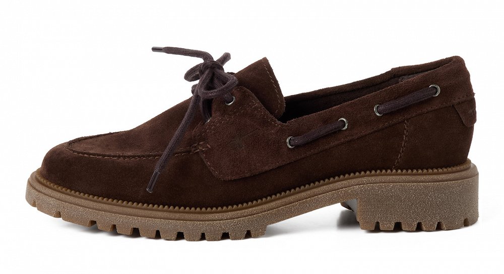 Tamaris Δερμάτινο Casual Παπούτσι Suede 1-23701-47 304 Mocca
