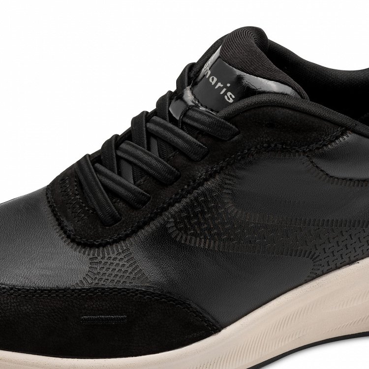 Tamaris Γυναικείο Δερμάτινο Sneaker STEP-IN 1-23716-47 001 Μαύρο