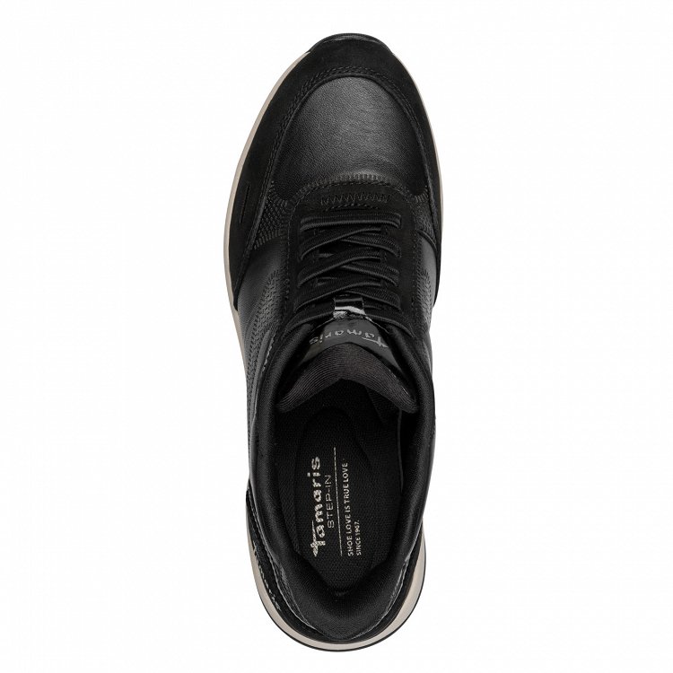 Tamaris Γυναικείο Δερμάτινο Sneaker STEP-IN 1-23716-47 001 Μαύρο