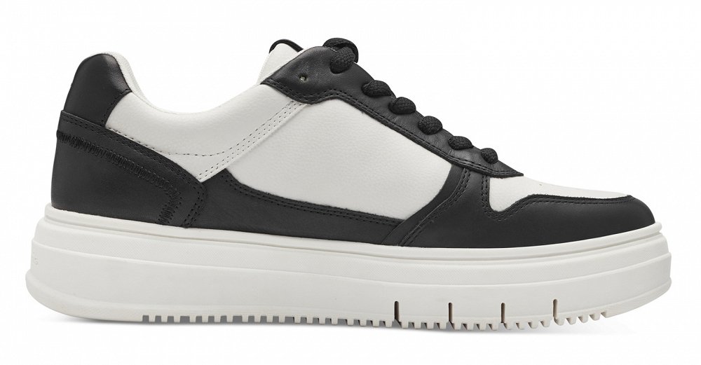 Tamaris Γυναικείο Δερμάτινο Sneaker 1-23746-43 009 Black/White