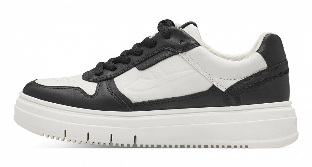 Tamaris Γυναικείο Δερμάτινο Sneaker 1-23746-43 009 Black/White