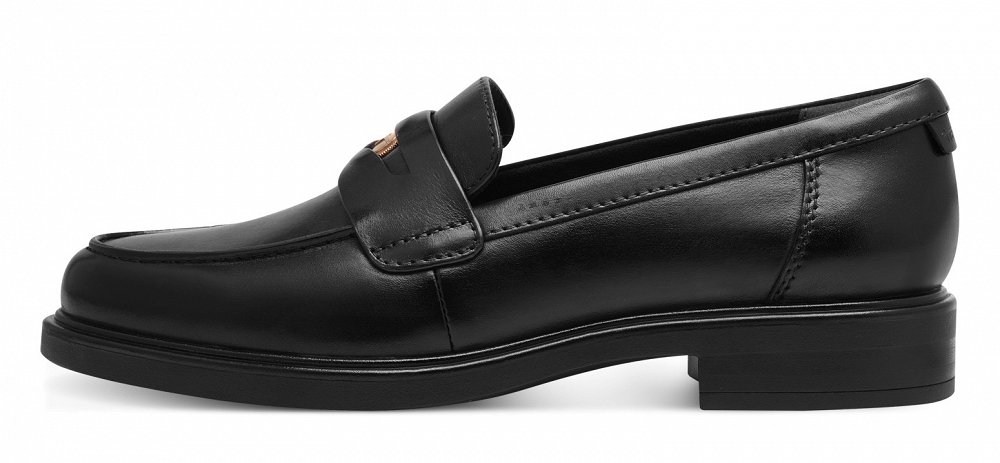 Tamaris Γυναικείο Δερμάτινο Loafer 1-24325-43 001 Μαύρο