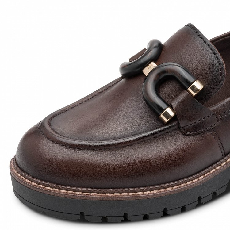 Tamaris Γυναικείο Δερμάτινο Loafer 1-24740-47 304 Mocca