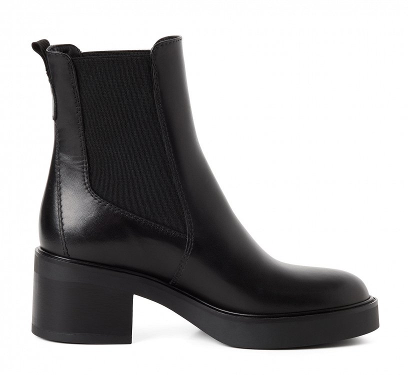 Tamaris Δερμάτινο Μποτάκι 1-25013-47 003 Black Leather