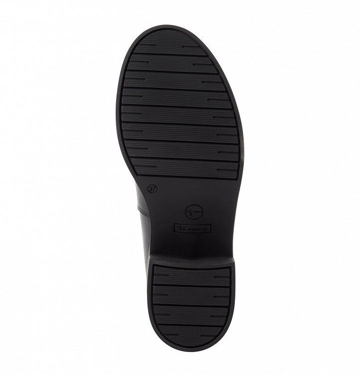 Tamaris Δερμάτινο Μποτάκι 1-25013-47 003 Black Leather