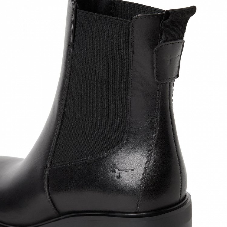 Tamaris Δερμάτινο Μποτάκι 1-25013-47 003 Black Leather