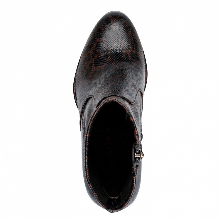Tamaris Γυναικείο Μποτάκι Με Τακούνι 1-25057-43 389 Mocca Leopard