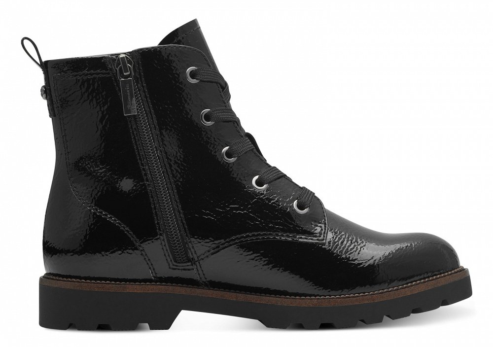 Tamaris Μποτάκι Flat 1-25261-43 018 Black Patent