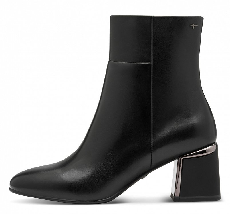 Tamaris Δερμάτινο Μποτάκι 1-25341-45 003 Black Leather