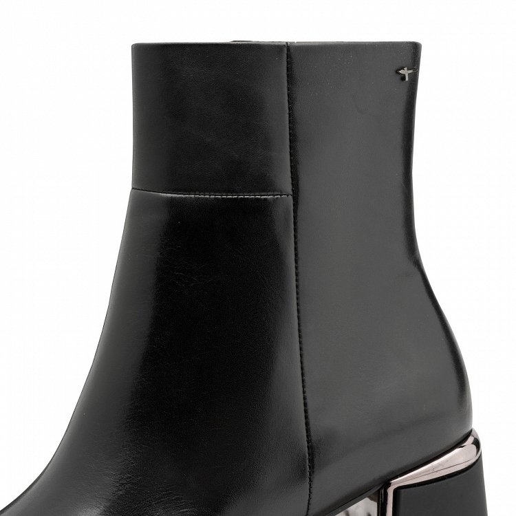 Tamaris Δερμάτινο Μποτάκι 1-25341-45 003 Black Leather