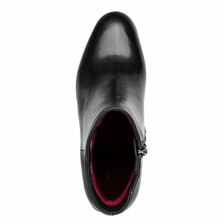 Tamaris Δερμάτινο Μποτάκι 1-25341-45 003 Black Leather