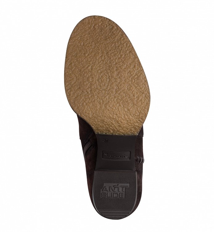 Tamaris Δερμάτινο Μποτάκι Με Τακούνι 1-25343-47 304 Mocca