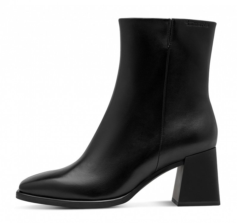 Tamaris Δερμάτινο Ψηλό Μποτάκι 1-25392-47 003 Black Leather