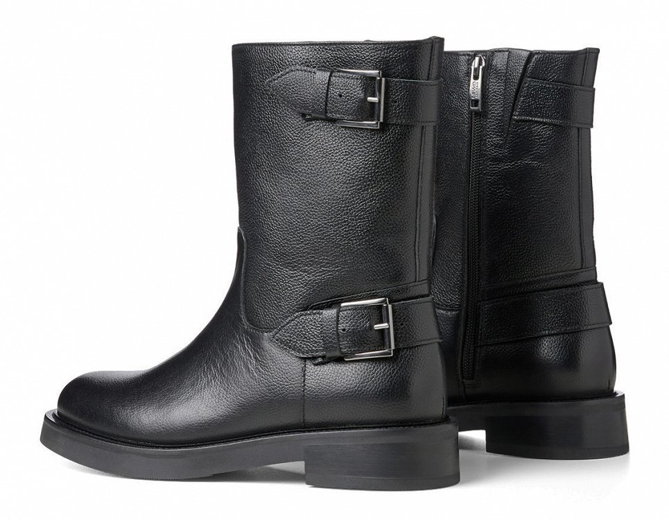 Tamaris NEWD. Δερμάτινο Μποτάκι 1-25395-43 003 Black Leather