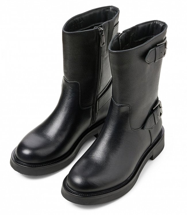 Tamaris NEWD. Δερμάτινο Μποτάκι 1-25395-43 003 Black Leather