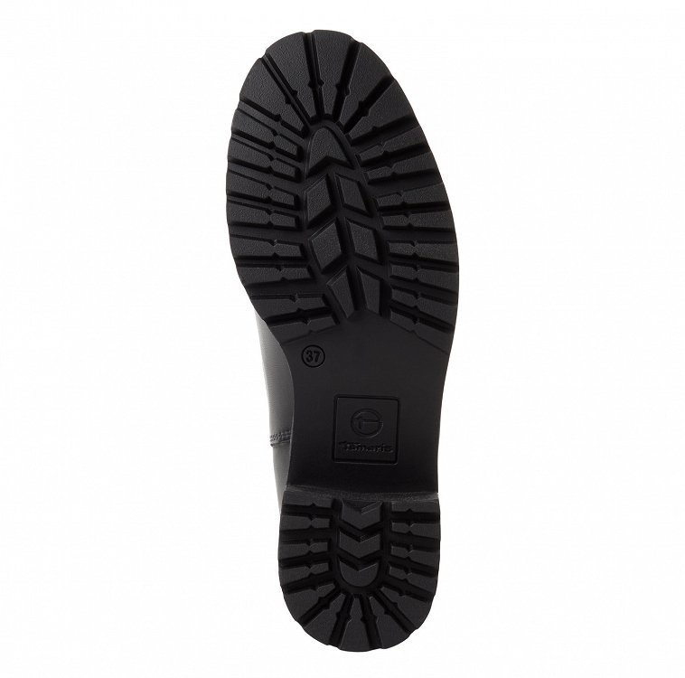Tamaris Δερμάτινο Μποτάκι 1-25407-47 003 Black Leather