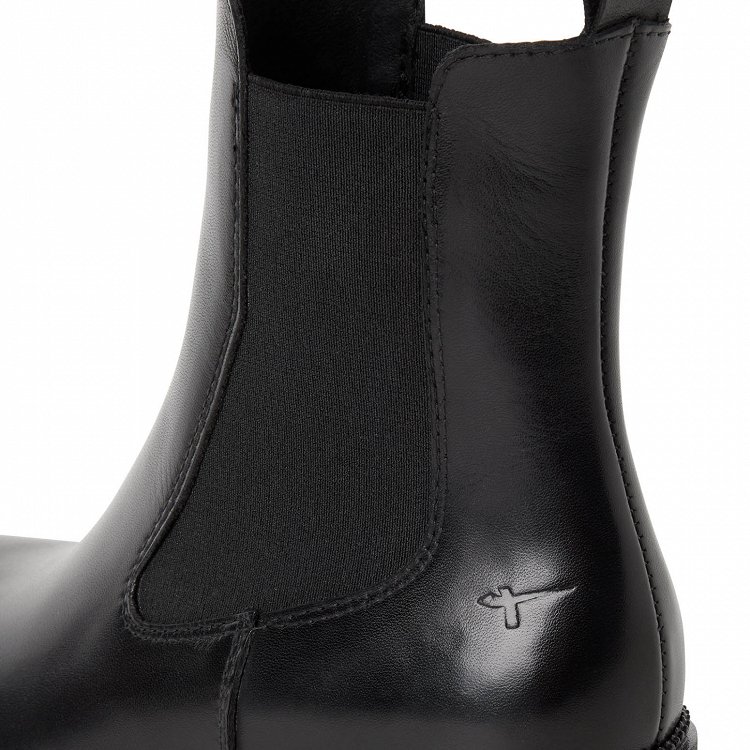 Tamaris Δερμάτινο Μποτάκι 1-25407-47 003 Black Leather