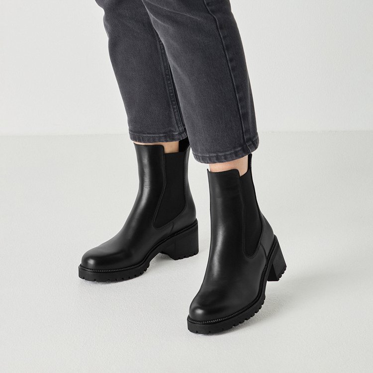 Tamaris Δερμάτινο Μποτάκι 1-25407-47 003 Black Leather