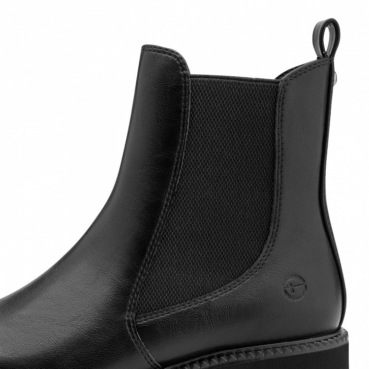 Tamaris Μποτάκι Flat 1-25417-45 001 Μαύρο