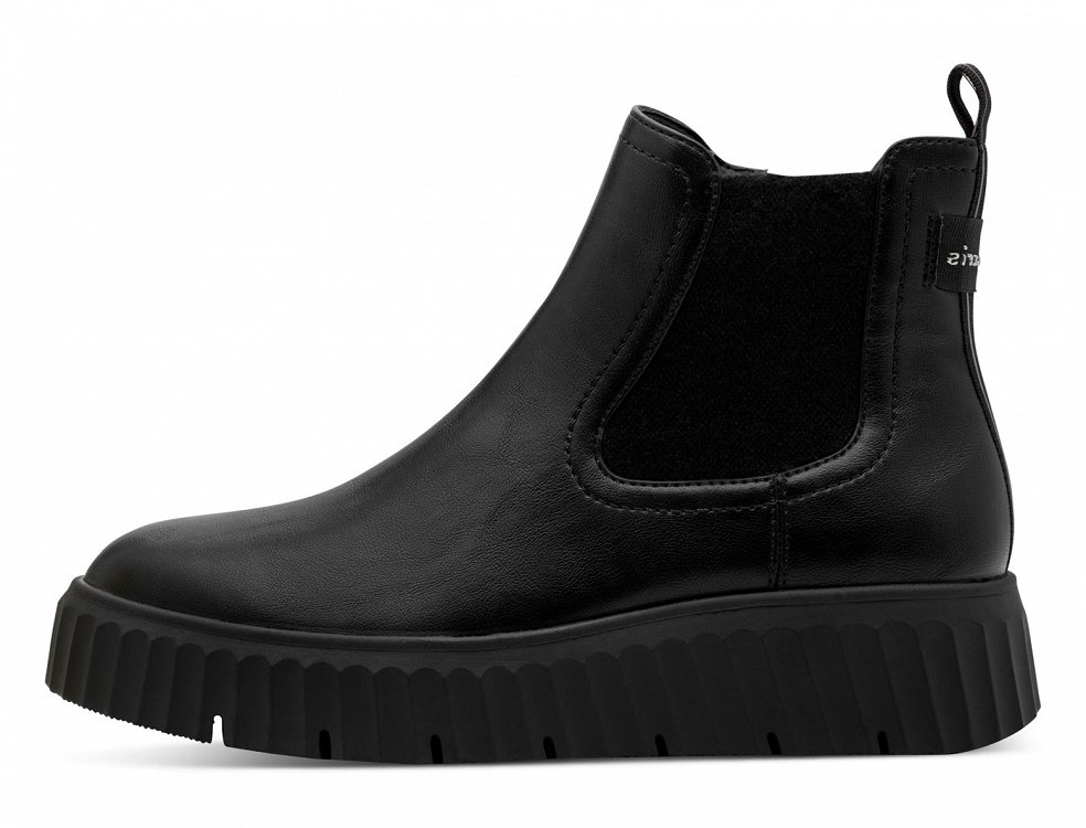 Tamaris Μποτάκι Flat 1-25420-45 020 Black Matt