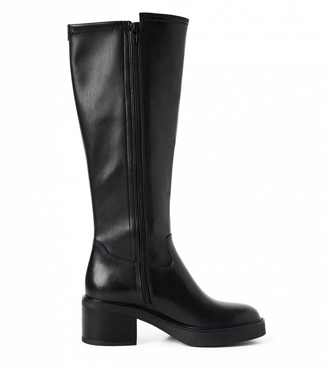 Tamaris Δερμάτινη Μπότα 1-25500-47 003 Black Leather