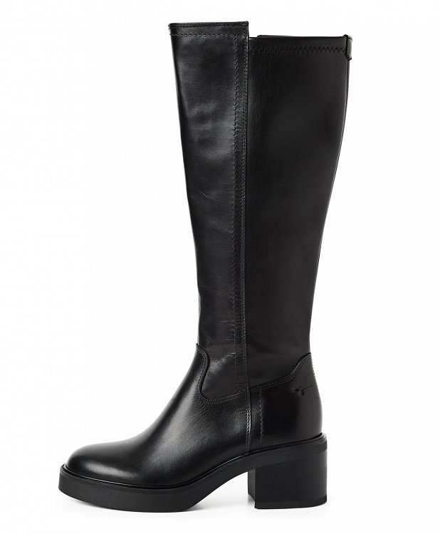 Tamaris Δερμάτινη Μπότα 1-25500-47 003 Black Leather