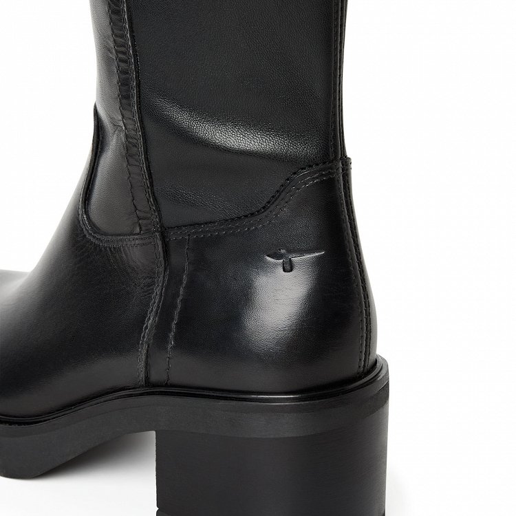 Tamaris Δερμάτινη Μπότα 1-25500-47 003 Black Leather