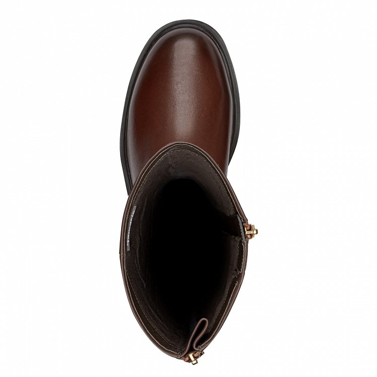 Tamaris Δερμάτινη Μπότα Flat 1-25540-41 392 Cognac Comb