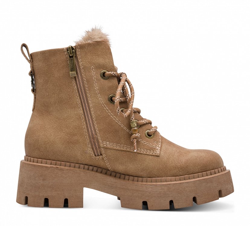 Tamaris Γυναικείο Ζεστό Μποτάκι Flat 1-26226-47 310 Camel