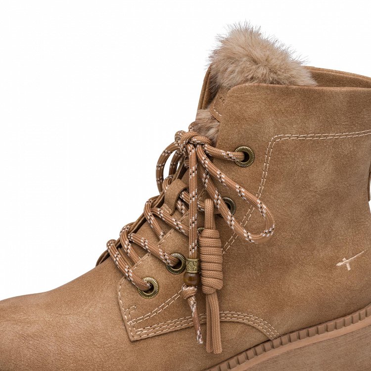 Tamaris Γυναικείο Ζεστό Μποτάκι Flat 1-26226-47 310 Camel