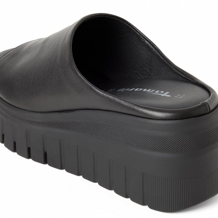 Tamaris Δερμάτινο Mule 1-27206-46 Μαύρο
