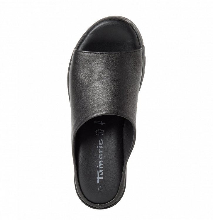 Tamaris Δερμάτινο Mule 1-27206-46 Μαύρο