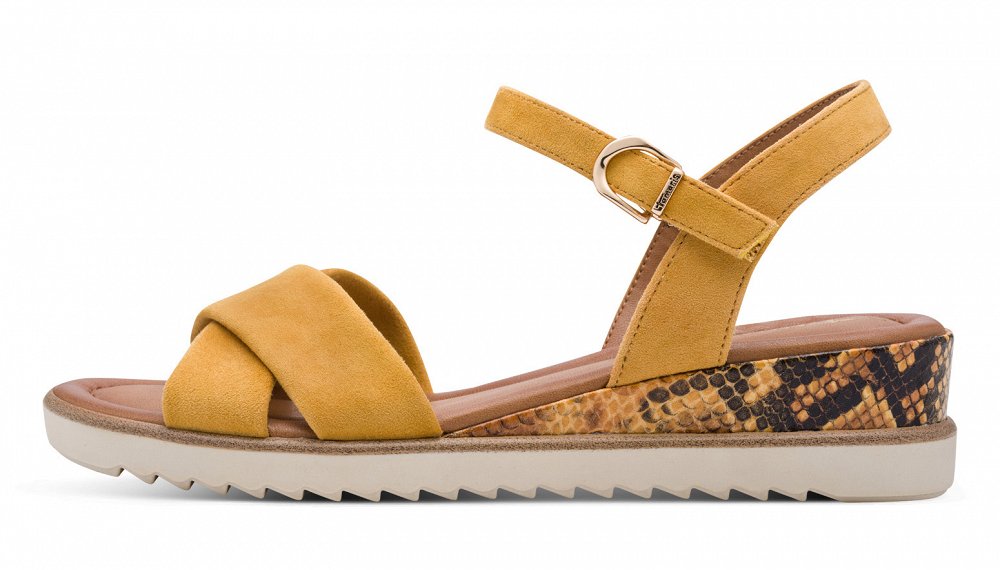 Tamaris Flat Πέδιλο 1-28116-44 Yellow
