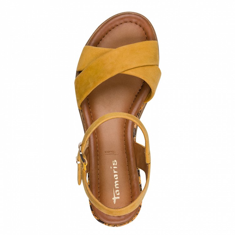 Tamaris Flat Πέδιλο 1-28116-44 Yellow