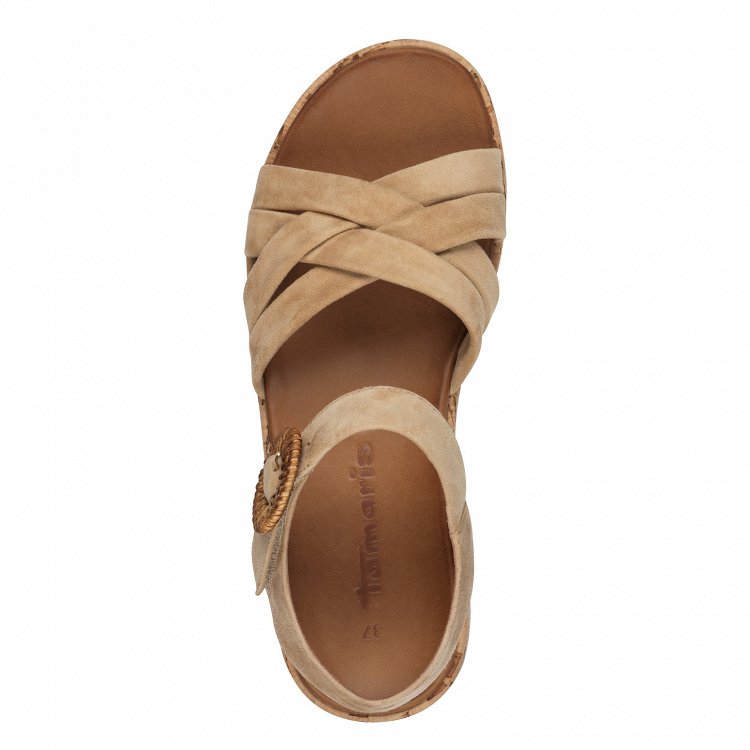 Tamaris Flat Δερμάτινο Πέδιλο 1-28129-44 435 Tan