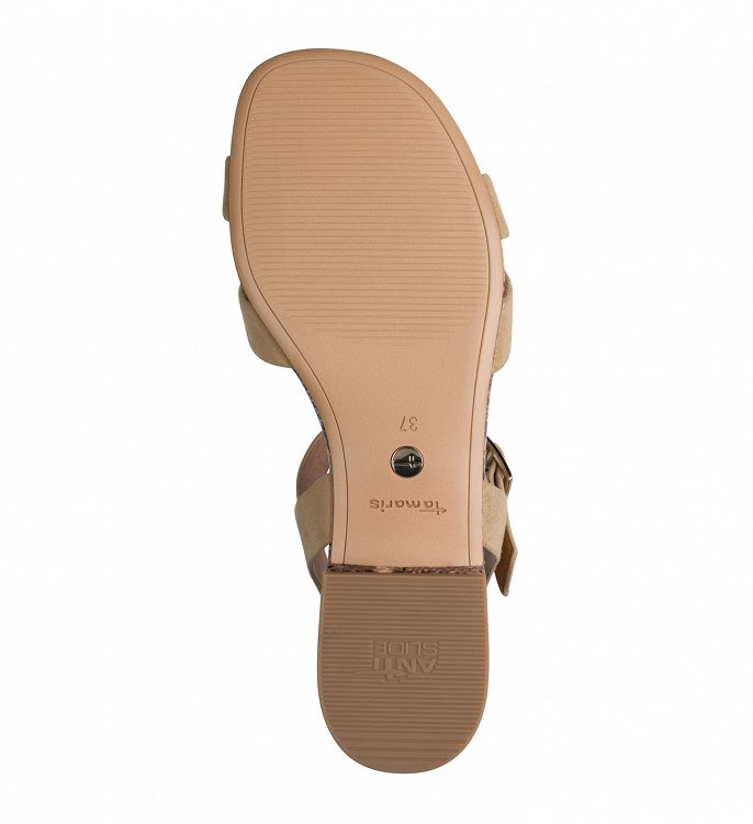 Tamaris Δερμάτινο Flat Πέδιλο 1-28144-46 Ταμπά
