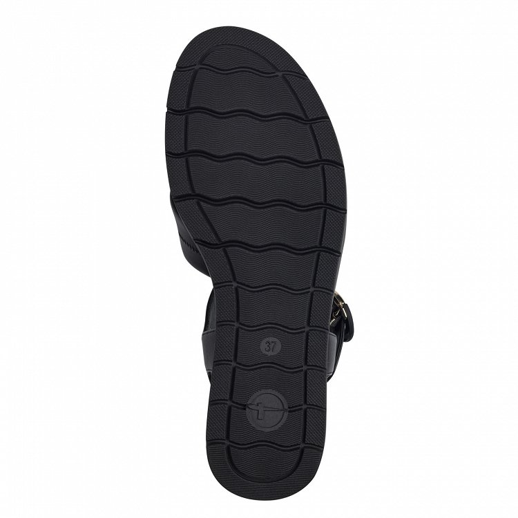 Tamaris Δερμάτινη Πλατφόρμα 1-28202-42 003 Black Leather