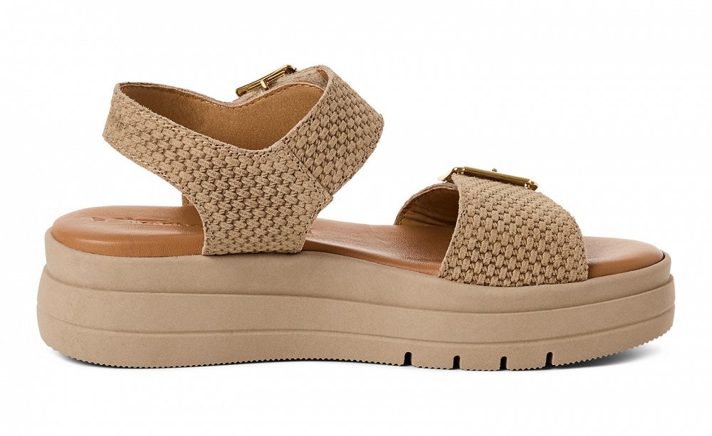 Tamaris Δερμάτινη Πλατφόρμα 1-28209-46 330 Taupe Struct.