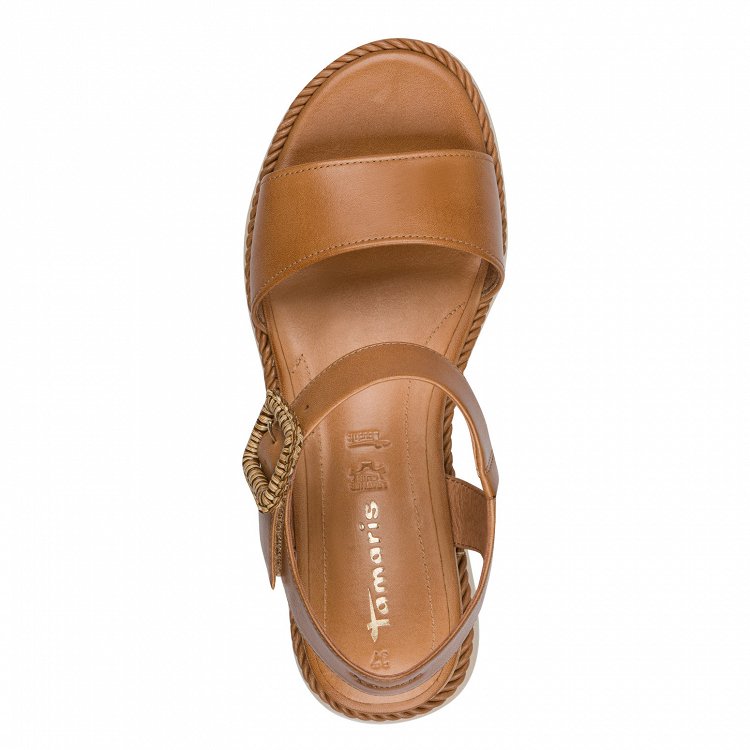 Tamaris Δερμάτινη Πλατφόρμα 1-28247-46 305 Cognac