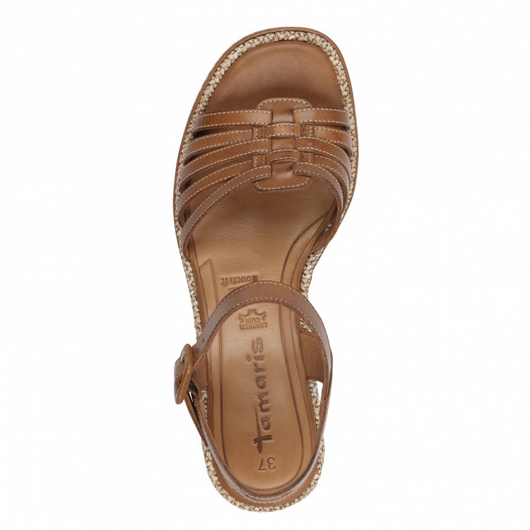 Tamaris Δερμάτινη Πλατφόρμα 1-28332-44 305 Cognac