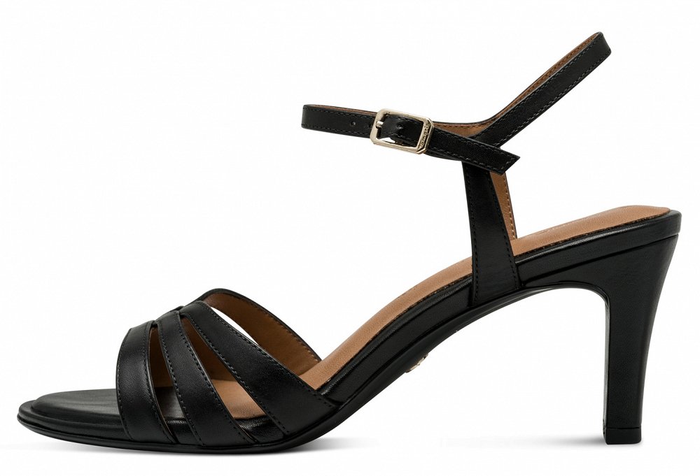 Tamaris Δερμάτινο Πέδιλο 1-28333-44 003 Black Leather